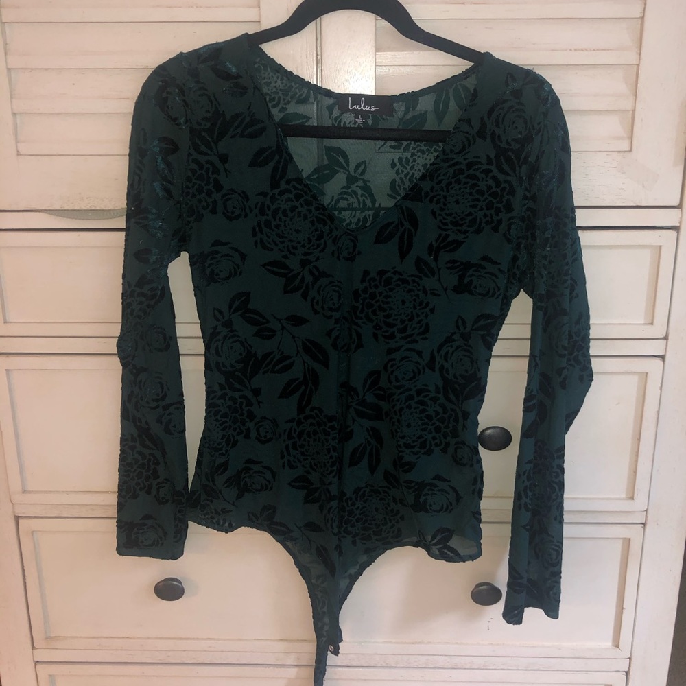 Lulus Dark Green Bodysuit